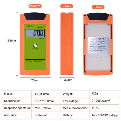 0-1999UWcm² UVB-Messgerät Hochpräziser UVB-Tester Professioneller digitaler LCD-UVB-Detektor UVB-Test