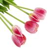 CV31218-4 BOUQUET OF TULIPS FOAM RUBBER X 5 Pcs YELLOW PERFORATED REALISTIC