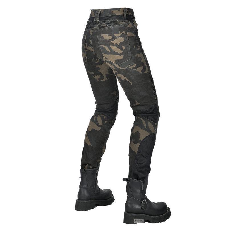 Jeans Moto LOONG BIKER Estivi Mimetici Slim Fit: Pantaloni da Equitazione Traspiranti Anti-caduta