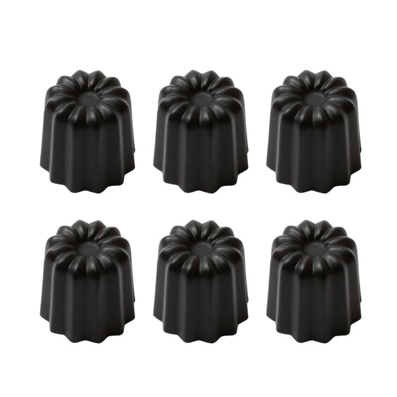 

6Pcs Nonstick Cannele Cake Molds Muffin Tray High Temperatures Resistant Baking Tool for Cakes Puddings and Mousses 1
