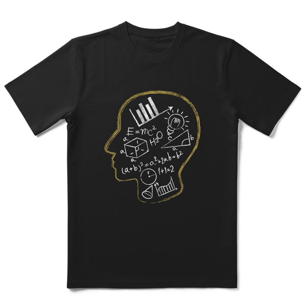 THE COOLMIND 100% Cotton Funny Math Print Men T Shirt O-neck Short Sleeve Funny Men Tshirt Big Size T-shirt Men Tee Shirts Tops