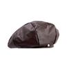 Autumn and Winter Bud Hat PU Leather Warm Cold Fashion Painter Newsboy Hat Women's Fashion Versatile Octagonal Hat