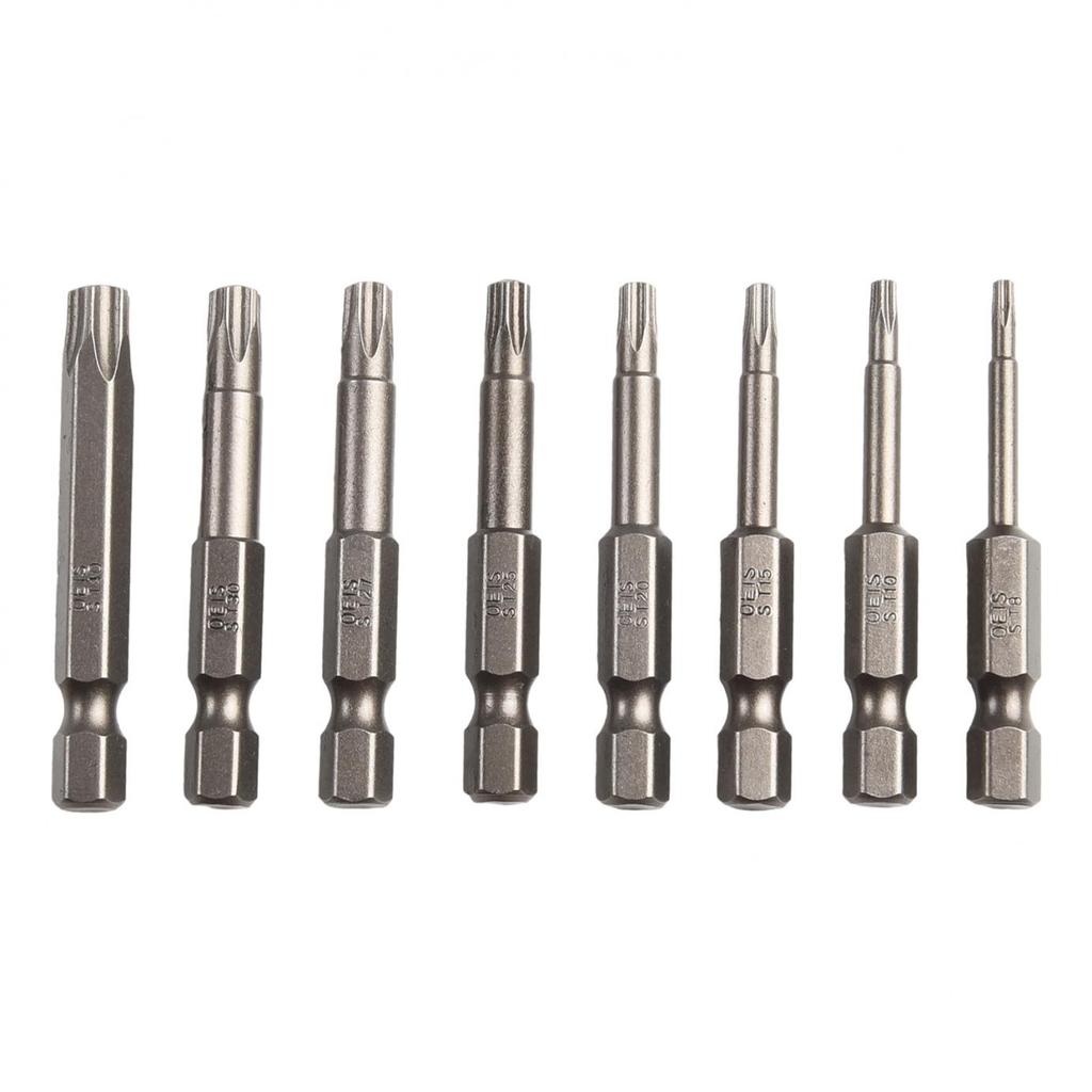 50mm Magnetisches Fünfstern Torx Schraubendreher Bit Set T8T40 Für Präzisionsarbeiten