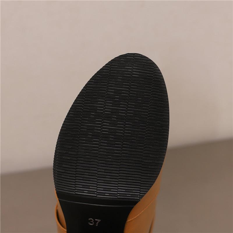 Women's High-heeled Short Boots Autumn and Winter New Thick-heeled Large-size Casual Short Boots