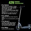 42V Compact Electric Scooter & Hoverboard Charger, UL Certified Safe, Powerful & Small with 2 Common Connecotors for Hover-1 Gotrax Jetson Etc.