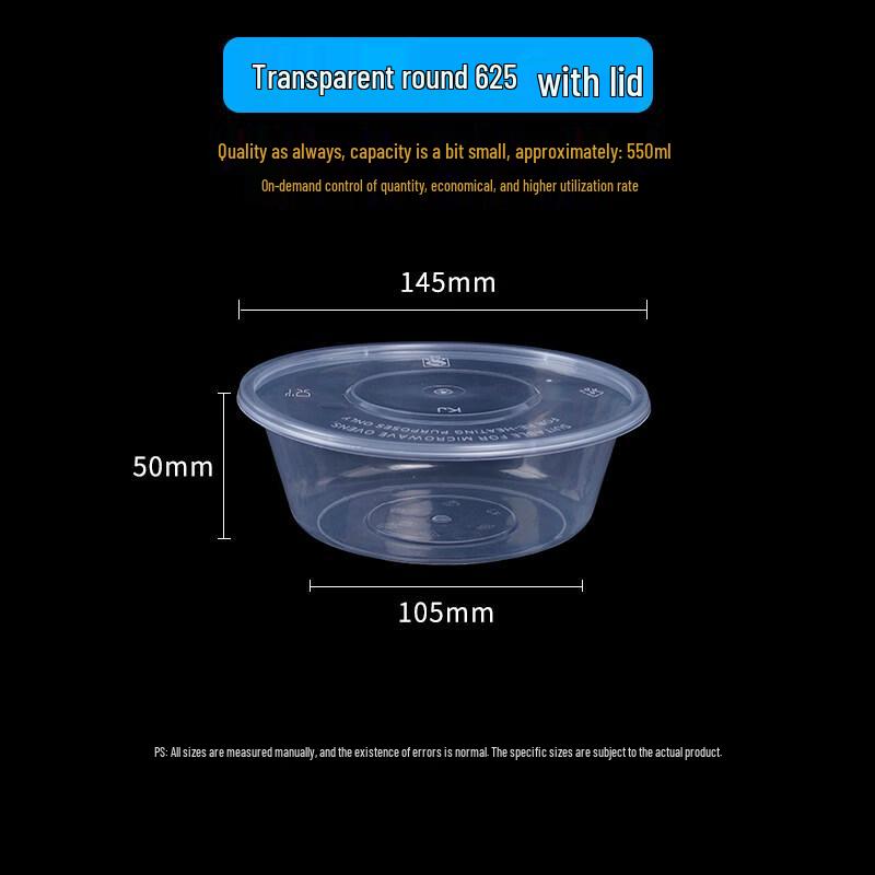 ZISIZ Disposable Plastic Bowl with Chopsticks