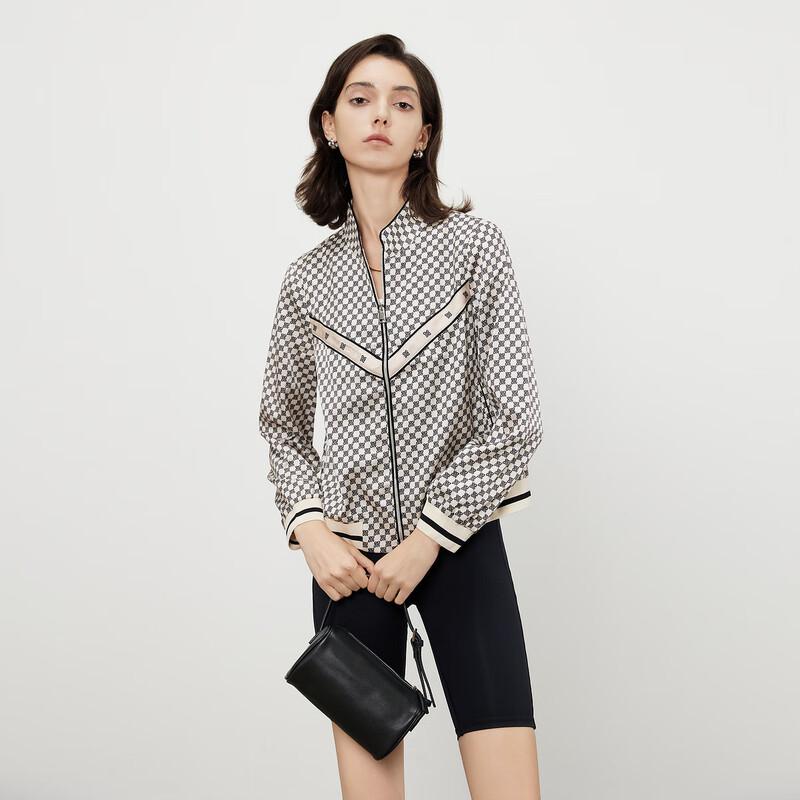 

Gejin High Quality Spring/Fall Short Plaid Jacket XL
