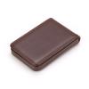 Vertical Leather Magnetic Business Card Holder Wallet