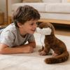 Peluche Lontra Compagno Coccoloso Morbido Soffice Sdraiata Realistica Bambola Lontra Calda Soffice Animale da Abbraccio per Bambini Bambola Animale Regalo Carino