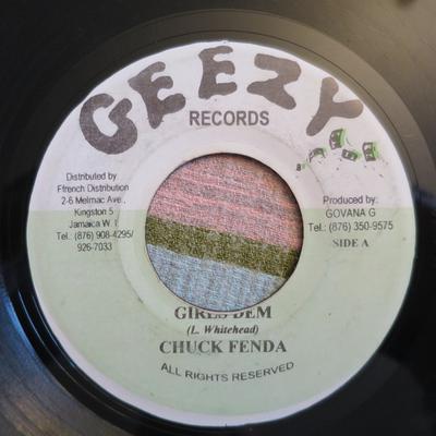 7inch Record CHUCK FENDER - Girls Dem NONE Geezy Records 2002 Jamaica Reggae, Ska & Dub Used
