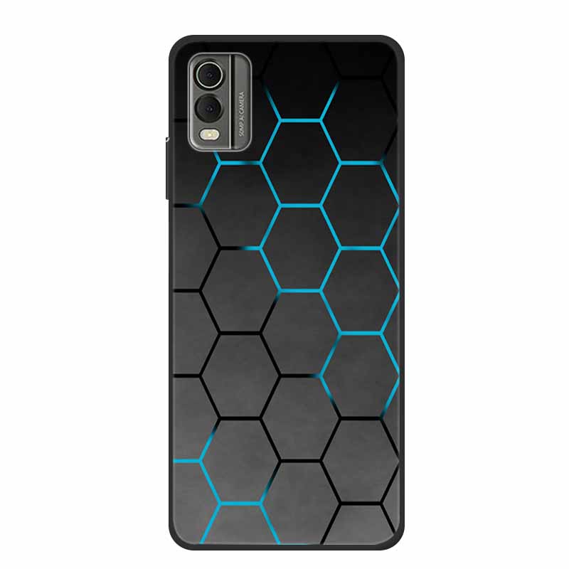 Pentru husă Nokia C32 6,5" Husă spate din silicon moale TPU de lux Carcase pentru telefon pentru NokiaC32 Protector drăguț Rezistent la șocuri Flori Capa