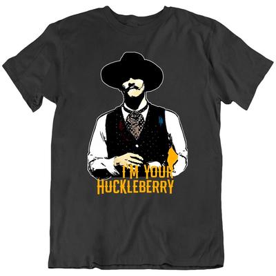 Doc Holliday Jsem tvůj Huckleberry Kovbojský film TV Retro Tričko Tričko Dárek Nový