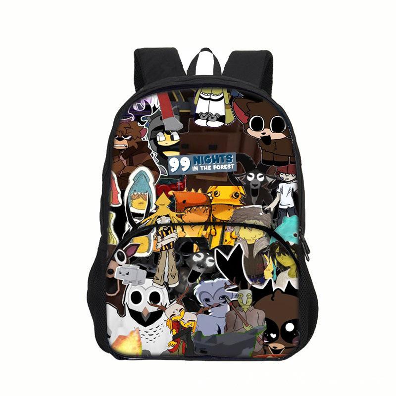 99 Nights In the Forest Children's Game-themed Backpack with Pockets 7330