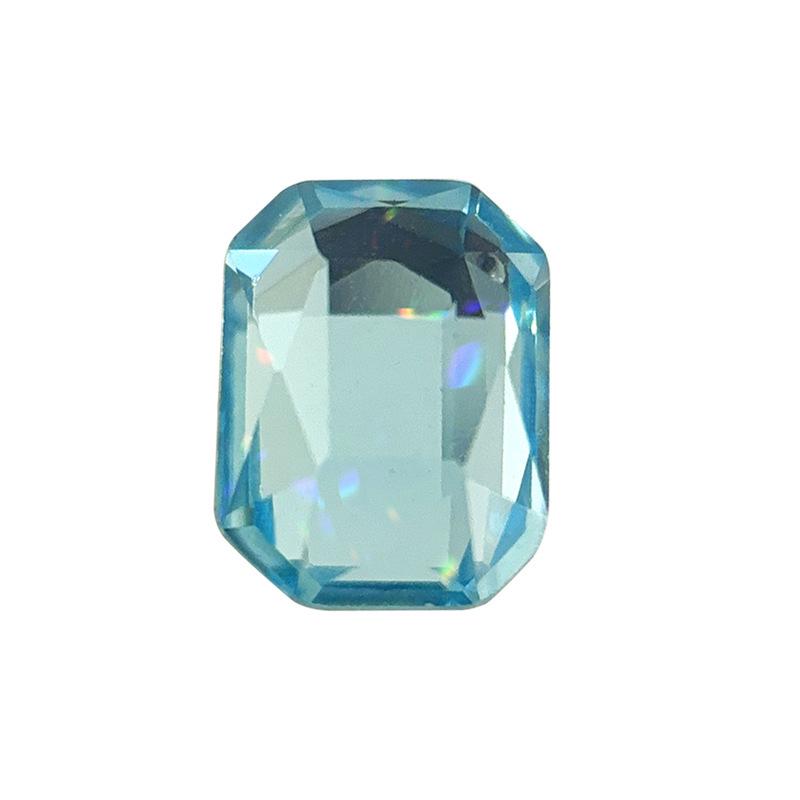 Nail Art Flatback K9 Crystal Glass Rhinestones - 6x8 Rectangle Octagon for DIY Press-On Nail Decorations
