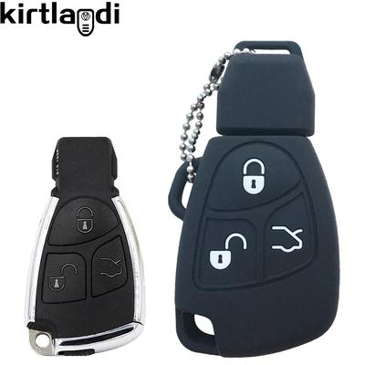 Funda para llave de coche de 3 botones para Mercedes Benz Clase C B E W203 W211 W204 W202 W210 W208 YU BN CLS CLK 220th 230K Mando a distancia
