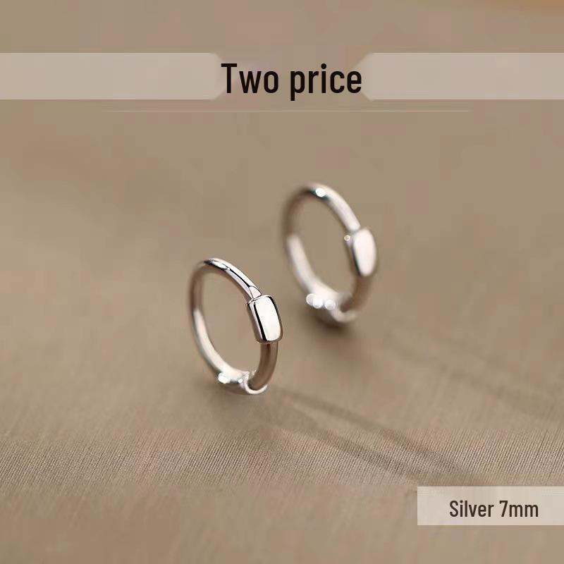 2023 New 925 Sterling Silver Hoop Earrings - Women's Circle Cartilage Studs, Summer Style