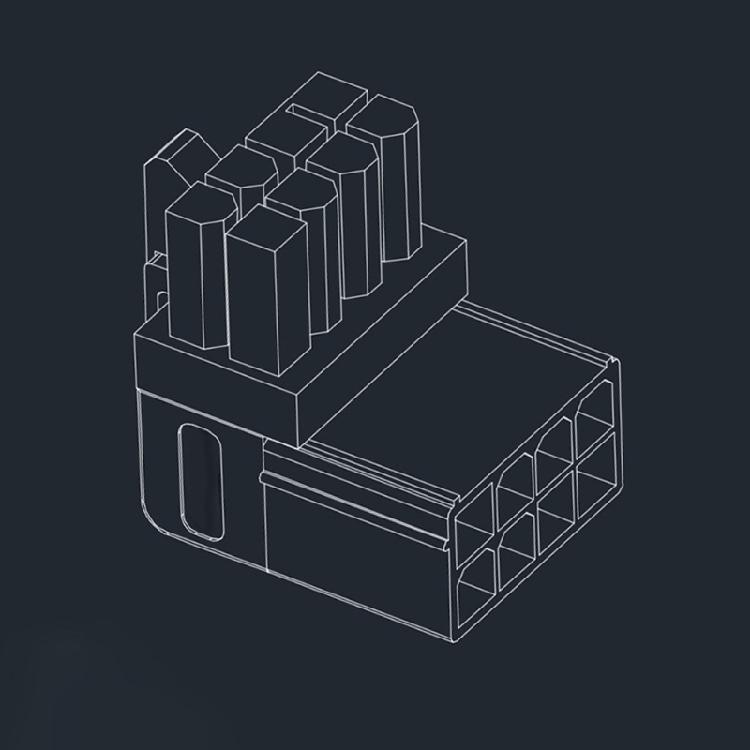 Connettori Angolari a 90 Gradi a 8 Pin Adattatori di Alimentazione Scheda per Scheda Grafica Desktop