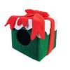 Christmas Cat Cave Christmas Cat Houses For Indoor Cats Kitten Cat House Christmas Gift Box Shape Square Pet Nest
