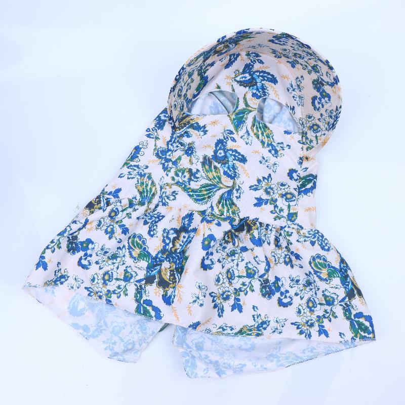 Floral Print Sun Hat for Maximum UV Protection with Face and Neck Flap for Outdoor Adventures