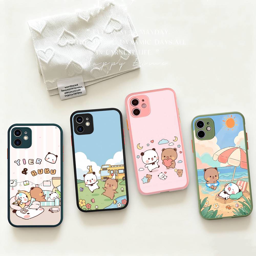 BuBu And DuDu Phone Case For IPhone 11 12 13 14 15 16 Pro Plus X XS MAX Matte Bumper Shockproof Cover