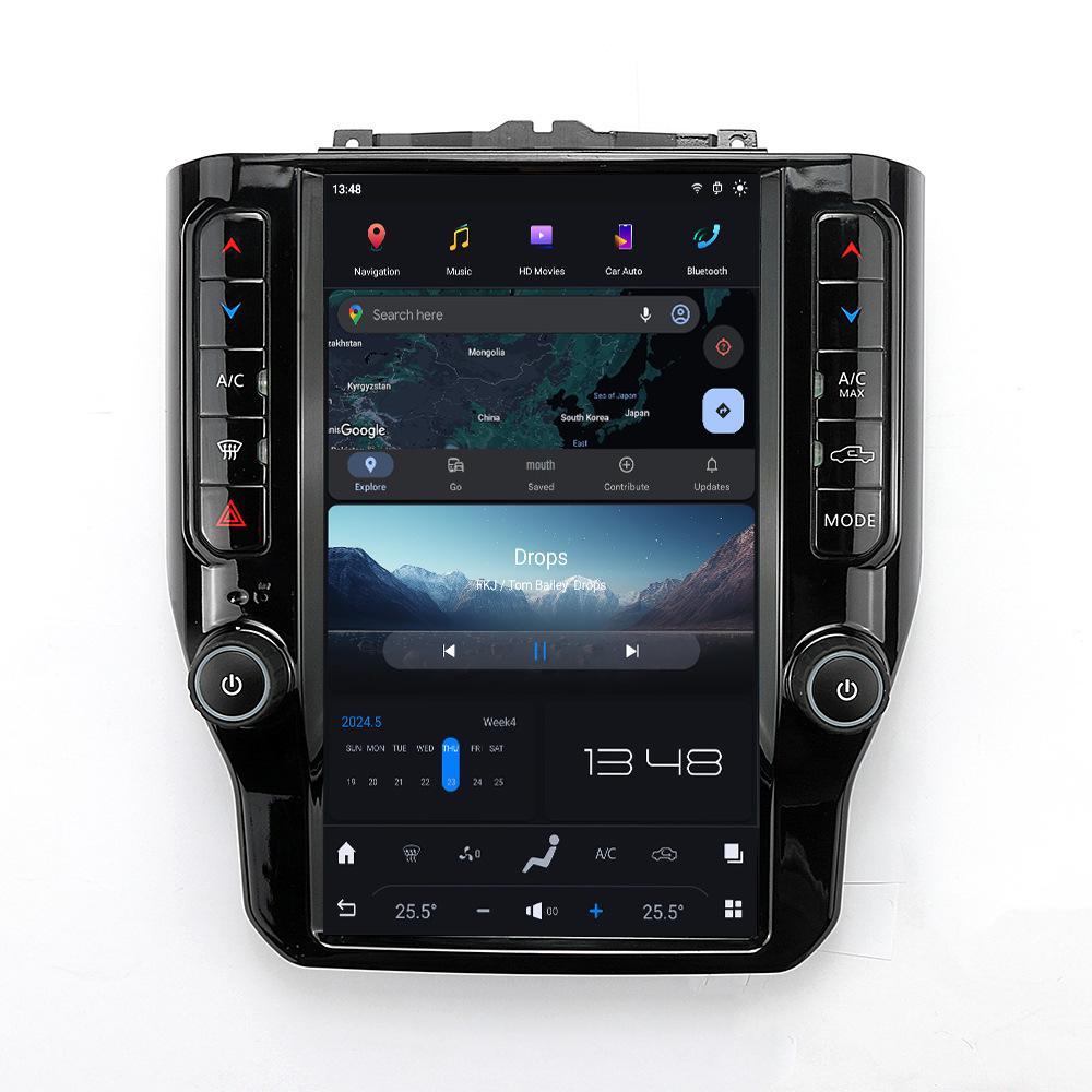 Compatible with Dodge Ram 2020-2023: 11.8" Central Control Navigation Screen with CarPlay Support