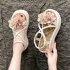 Fashion 2025 Summer New Women High Quality Fiower Women's Sandals Fashion Peep Toe Platform Casual Sandals for Women Plus Size Sandals