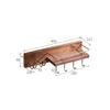 Walnut Bathroom Hair Dryer Holder Wall Mounted Bathroom Toilet Multifunctional Storage Rack Toothbrush Holder Towel Hook