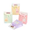 StoBag Cute Bunny Gift Wrapping Bags Paper Candy Bags with Handles Ribbon Packaging Bags for Sweets Birthday Wedding Party Favor