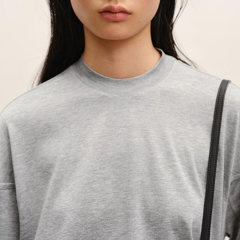 LESSLESSLESS 2026 Spring Round Neck Cotton Long Sleeve T-Shirt