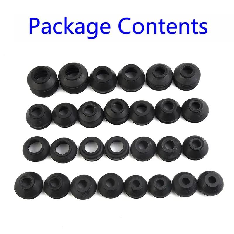 Bouchon Cache-poussière 28 pièces Accessoires Fixation Véhicule Rotule Cache-poussière Équipement Remplacement Caoutchouc Direction Suspension