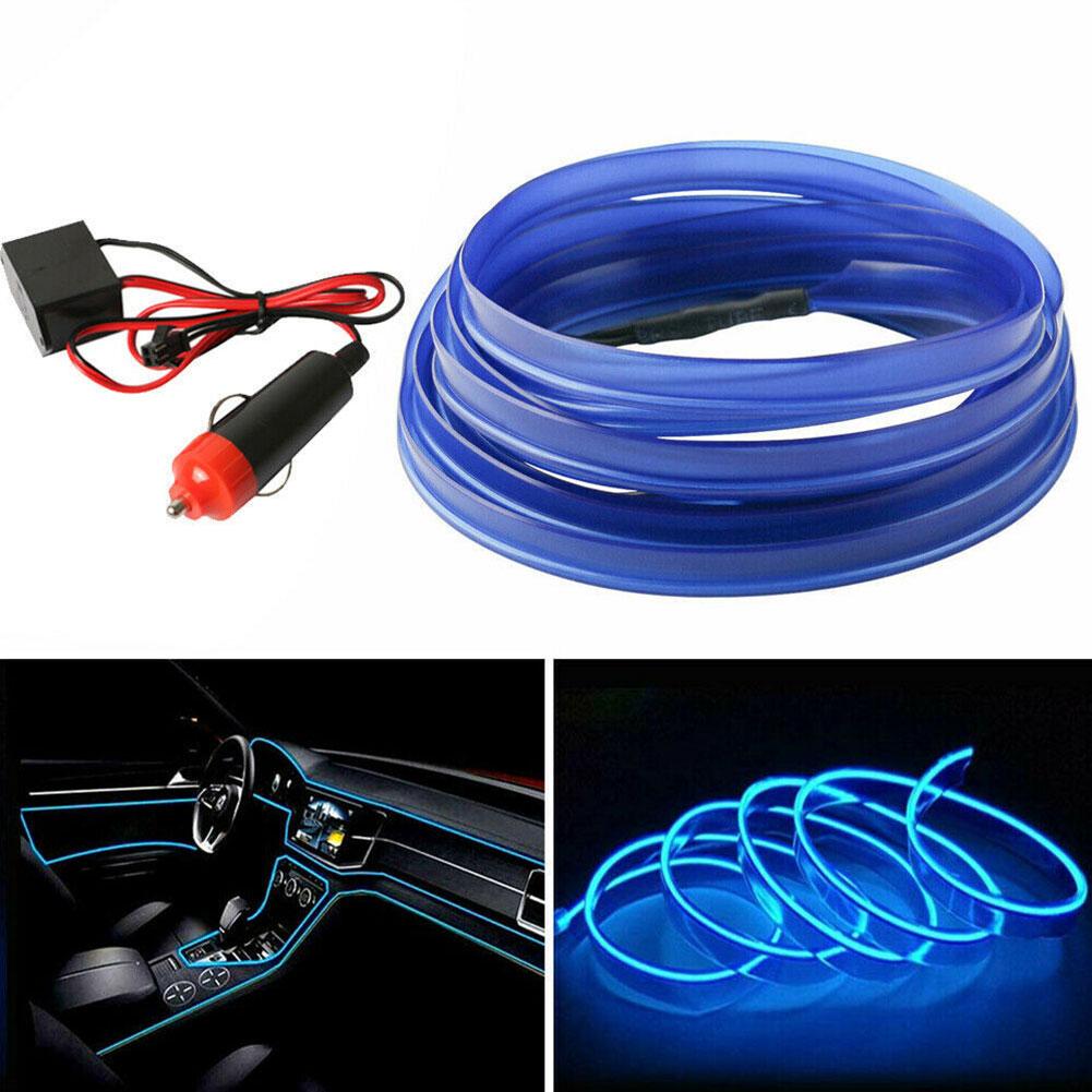 LED Car Light Lamp Flexible Auto Interior Decorative Atmosphere Wire Strip Cold LED Light