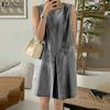 ZANZEA Women Casual Round Neck Grid Print Sleeveless Dress