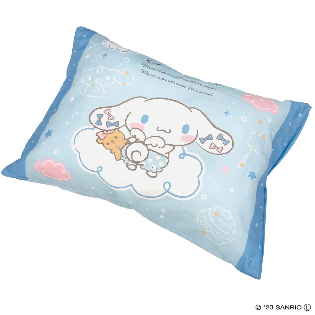 MORIPiLO Morishita Pillow Sanrio Cinnamoroll Cinnamon 40x30cm Washable with Cover Stuffed Toy Cushion SANRIO Character Goods Blue 4621234 Children's