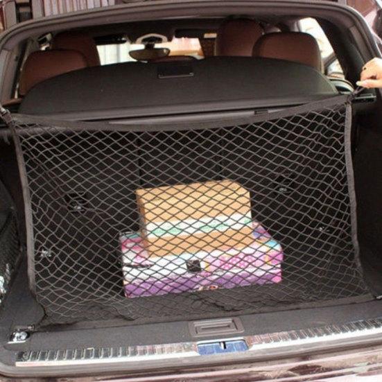 Car SUV Rear Trunk Boot Floor Cargo Luggage Net Elastic Mesh Storage Fixed Set