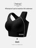 Seamless Plus Size Shockproof Sports Bra with Widened Side Wall and Push-Up Support, No Steel Ring