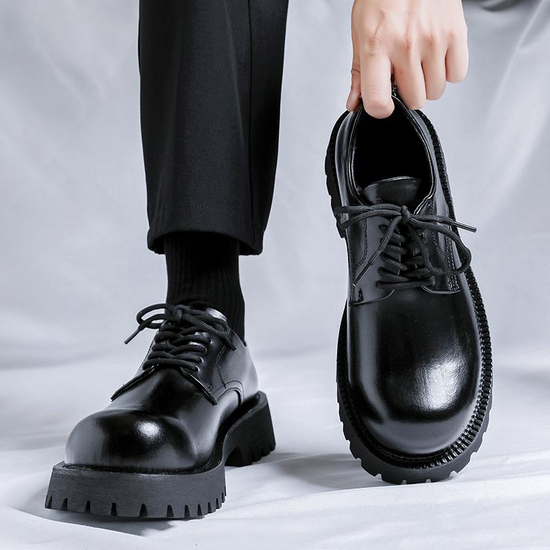 Platforma Męskie Buty Codzienne Wygodne Męskie Skórzane Oksfordy Męskie Buty do Jazdy Formalne Ślubne Buty do Sukni dla Mężczyzn Modny Design