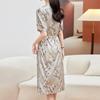 Printed Silk Dress Women's Medium and Long  New Heavy Mulberry Silk Skirt