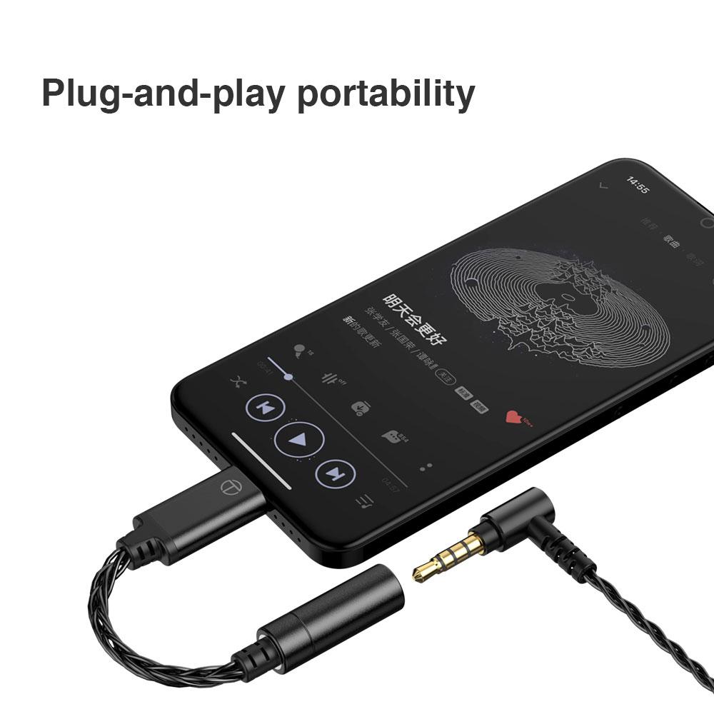 TRN TE DAC AMP Adapter Type-C To 3.5mm Audio Cable  Chip Earphone Amplifier PCM 96kHz for TRN Official Store