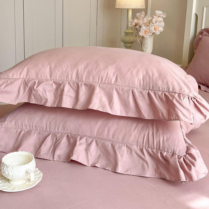 Bedroom Household Single-piece Sanding Bed Skirt Solid Color Skin-friendly Bedspread Bed Cover Bedroom Student Dormitory Sheets