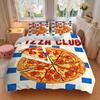 3pcs Pizza, Club Duvet Cover Set, Soft Comfortable Duvet Cover,Guest Room (1*Duvet Cover + 2*Pillowcase, Without Core) yy251104182