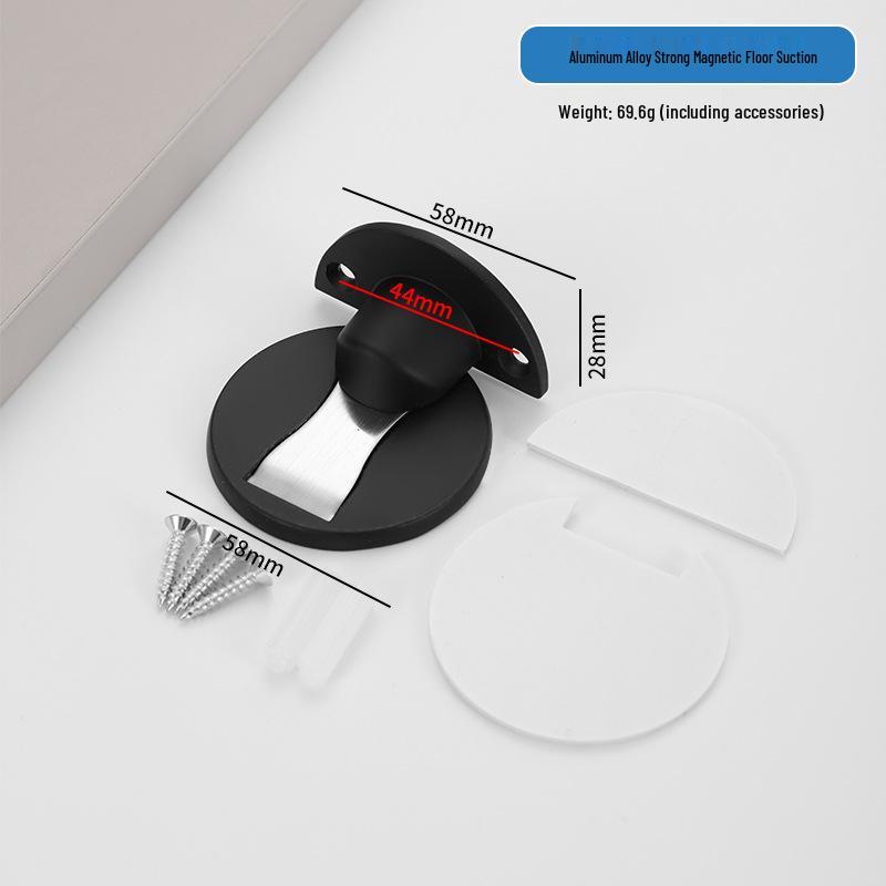 Invisible Adjustable Magnetic Floor Suction Door Stop - Silent, Anti-Collision, Hole-Free Design