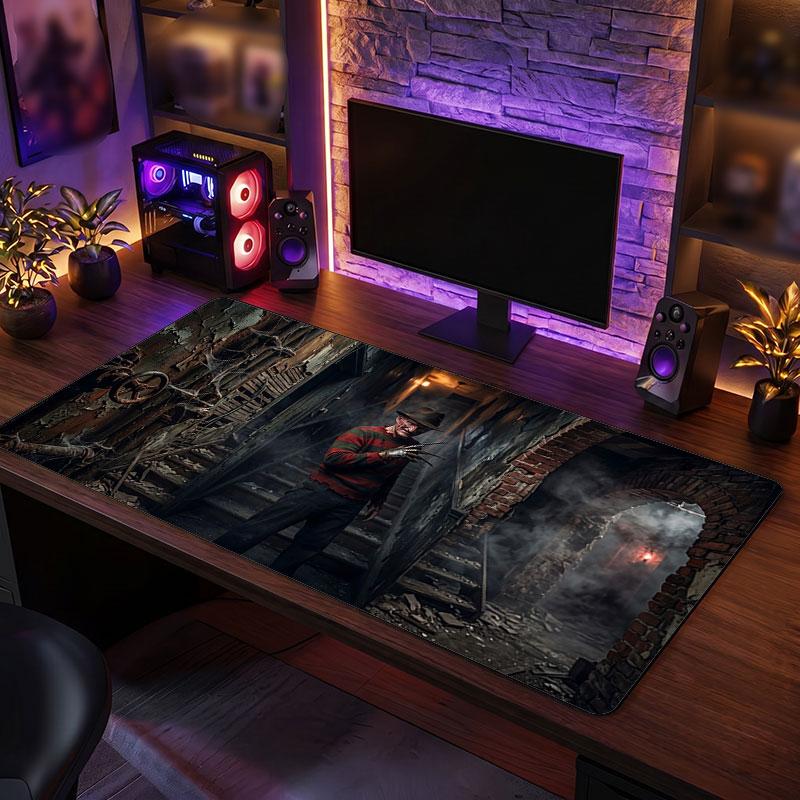 Big Mouse PadA Nightmare on Elm Street Freddy Krueger Extended Soft Desk Mat Gaming Office Computer Table Decor Mat