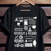 Unisex Doodles Graphic HP Tee - Witchcraft and Wizardry Hand-Drawn Shirt - Magic School T-Shirt