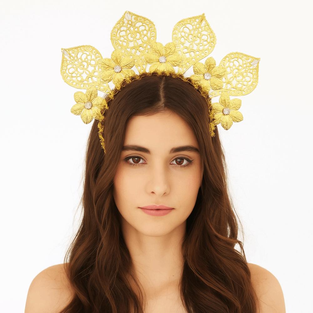 Rhinestone Women Hairband Sun Traditional Festival Hair Hoop  Lolita Accessory