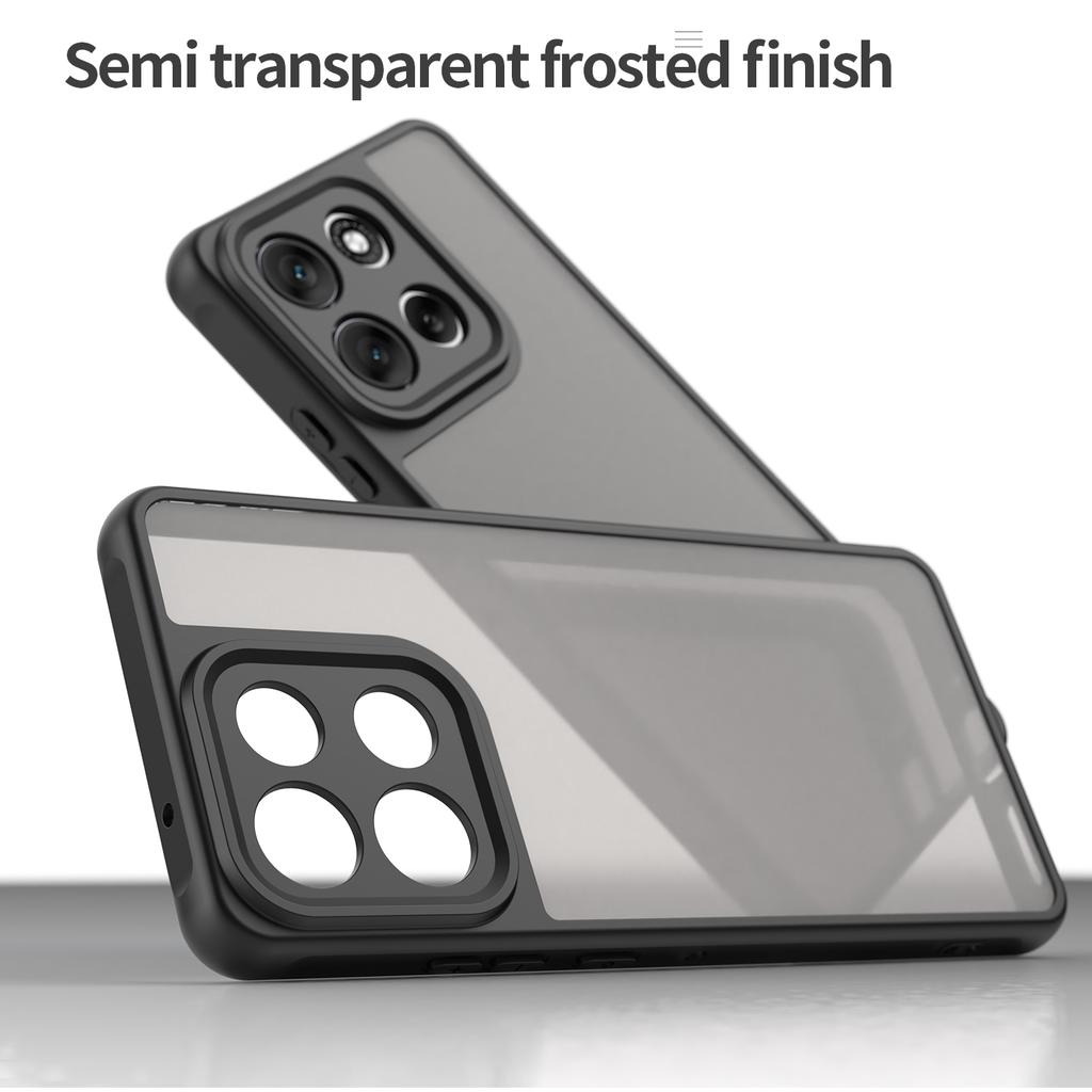 For Motorola Moto G100 Pro 5G/G86 5G Case Drop Proof Airbags Frosted Translucent PC+TPU Phone Back Cover