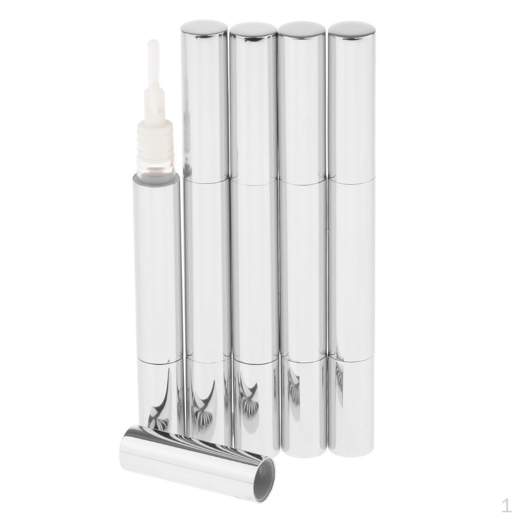 3ml/5ml Penna Vuota in Alluminio Twist Contenitore Olio Cuticole Cosmetico Tubetti Liquidi per Smalto per Unghie Confezione da 5