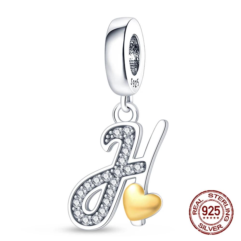 Lettera A-Z in Rame Ciondolo Alfabeto Perline Nome Adatte ai Braccialetti Originali Ciondoli per Donne Fai da Te Pendente Creazione Gioielli