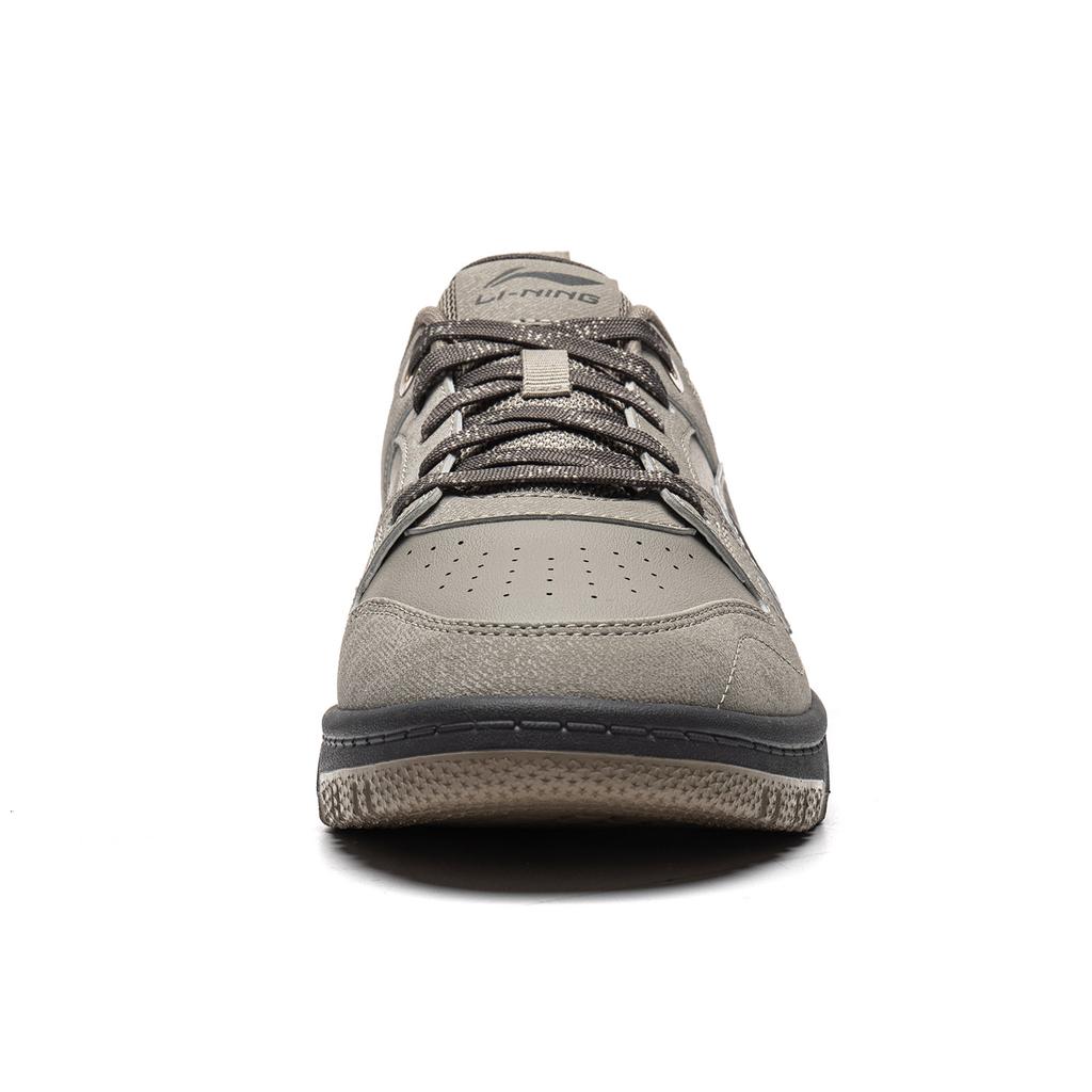 Li-Ning Tianji Lite Fashion Classic Versatile Comfortable Sports Non-Slip Wear-Resistant Low-Top Skate Shoes Men sneaker Brown Gray AGCW253-3