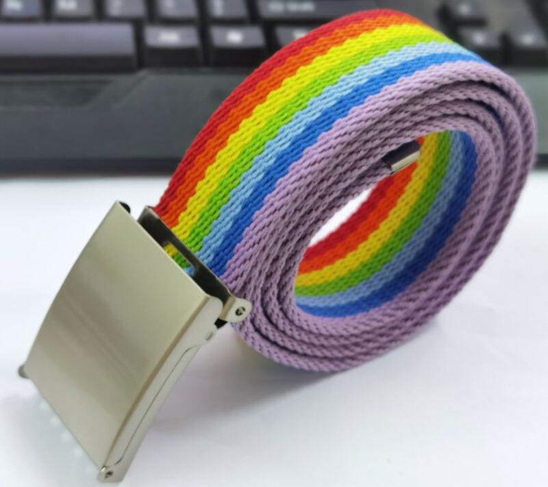 Fashion New Unisex Trousers Belts Canvas Belt Metal Buckle Men Women Boys Jeans Belts Candy Colors Top Quality Luxury Belts