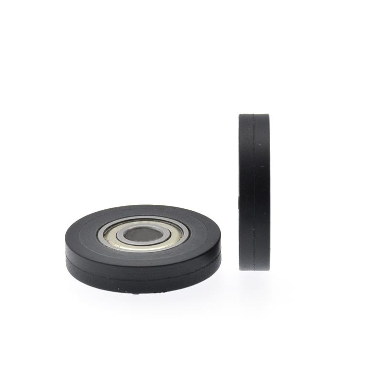 8 Adet 6x25x5mm TPU poliüretan PU kaplı kasnak aşınmaya dayanıklı otomatik dönen kasnak 696 rulmanlı makara düz tekerlek